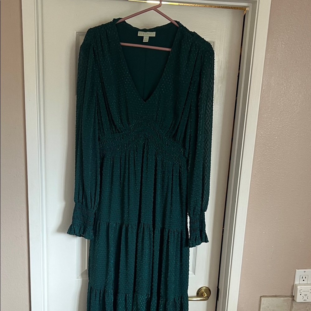 Chic Long Sleeve Teal Dress by Ryegrass